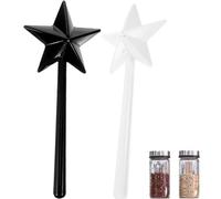 2 Piezas de Varita Mágica de Sal y Pimienta, para Especias, con Agujeros para Decoración de Mesa, Suministros de Cocina Casera, Varita Mágica en Forma de Estrella para La Cocina