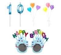 2 Piezas De Velas Numéricas, 2 Piezas De Inserciones Coloridas Para Pasteles, 1 Pieza De Vasos De Cumpleaños, Decoraciones Creativas Para Pasteles, Accesorios Para Pasteles