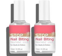 2 Piezas Deje De Morderse Las Uñas Para Niños Y Adultos: Chuparse El Dedo Detener Las Uñas Esmalte Agua De Uñas Amarga | Esmalte De Uñas Natural Anti Mordedura Deja De Morderte Las Uñas 15ml