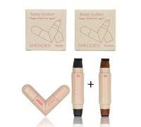 2 piezas - Delineador de ojos de NEGRO MARRÓN, a prueba de agua y , corroe, para principiantes, , sello especial, formación extensible