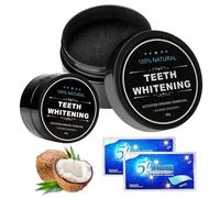 2 Piezas Dental Polvo Blanqueador De Dientes Polvos Blanqueadores Dientes Carbon Activado Polvo Aliento Fresco Elimina Las Manchas Alivia Las Encías Larga Duración Con 2 Tiras Blanqueadoras