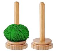 2 Piezas Desenrollador de Lana de Madera, Soporte para Hilar e Hilos de Madera, Soporte de Hilo para Tejer, Soporte para Lanas, Dispensador de Hilo de Madera, para Accesorios de Ganchillo