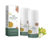 2 Piezas Desodorante Niños, Desodorante Natural Infantil, Fragancia En Roll-on Para Las Axilas Con Aromas A Vainilla Y Cítricos, Mini Desodorantes De Viaje, Para Climas Cálidos, Uso Diario