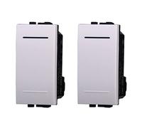 2 piezas desviador 1P 16A compatible con Bticino Living Light (blanco)