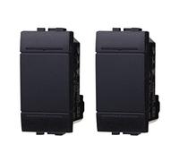 2 piezas desviador 1P 16A compatible con Bticino Living Light (negro)