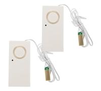 2 Piezas Detector de Filtraciones de Agua 110db | ABS Blanco, Detección a Nivel del Suelo, Prevención de Rebosamientos, para Garaje y Armarios