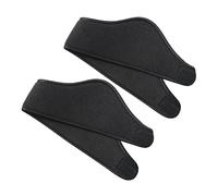 2 Piezas Diadema calentadora de orejas diadema de auriculares para los diademas headband bandanas orejeras diadema orejera de cubierta completa poliéster Black BESTYASH