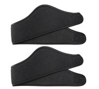 2 Piezas Diadema Cálida de Dos Niveles, Poliéster Negro Unisex | Banda Cabello a Prueba de Frío, Ligera y Elástica, Protege Orejas, Adecuado para Snowboard