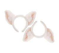 2 Piezas Diadema con Orejas de Animal Peluche para Cosplay | Aspecto Adorable, Textura Aterciopelada y Esponjosa, Uso Diario y Fiestas de Disfraces, Talla Única