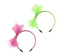 2 Piezas Diadema De La Proa De Encaje, Accesorios Retro Para El Cabello, Accesorios De Ropa De Fiesta, Ropa De Cabeza De Mujer, Diadema Elee Y Simple.