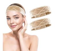 2 piezas Diadema de Terciopelo para Peluca,Diadema de Peluca Desnuda Antideslizante,Ajustable Pelo Banda, Ideal para Mujeres, Encaje, deporte, yoga (Color Piel)