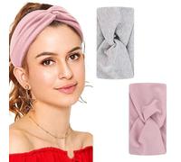 2 Piezas Diadema Mujer,Diademas Niña Turbantes Banda Headband Accesorios,Ideal para Deportes/Correr/Yoga