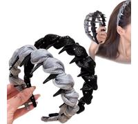2 piezas diadema ondulada con dientes ondulados,aro de satén suave, diademas de plástico con dientes,accesorios para el cabello