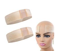 2 Piezas Diademas de Encaje de Terciopelo para Pelucas, Banda de Agarre de Peluca, Banda de Agarre de Peluca Ajustable, Peluca Grip Headband, Bandas de Peluca de Terciopelo Elástico, (Desnudo)