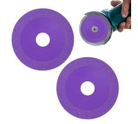 2 Piezas Disco de Corte de Cristal, 100mm Disco Corte Vidrio Amoladora Angular de Diamante Profesional Hole 22mm para Cortar, Cortes Rápidos y Precisos para Botellas Cerámica Azulejos o Jade (Púrpura)