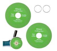 2 Piezas Disco de Corte de Cristal, 100mm Disco Corte Vidrio Amoladora Angular de Diamante Profesional para Cortar, Cortes Rápidos y Precisos para Botellas Cerámica Azulejos o Jade (Hole 22,23mm)