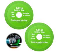 2 Piezas Disco de Corte de Vidrio 100mm, Cortar Cristal Disco Diamante para Vidrio y Cerámica, Compatible con Amoladora Angular, Ideal para Cortar Botellas, Azulejos, Porcelana y Jade