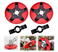 2 piezas Disco De Deshierbe De CéSped,Cuchilla Para CortacéSped,Disco De Desmalezado,Cuchillas Anfibias Para Escardadora,Placa De Deshierbe Para Recortadora,Accesorios De Placa De Desbrozador