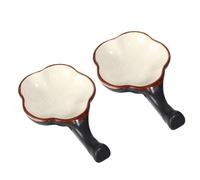 2 Piezas Discos de Tinta de Cerámica Forma de Flor Soporte para Pinceles de Caligrafía Multifuncional de Tinta para Estudiantes y Artistas Color