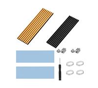 2 Piezas Disipador de Calor M.2 SSD con lámina Adhesiva termoconductora, M.2 2280 Heatsink disipador de Calor de Doble Cara de aleación M2 SSD de Aluminio NGFF NVME disipador de Calor