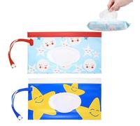 2 Piezas Dispensadora de Toallitas, Funda Humedas Toallitas Bebe, Bolsa Toallitas Bebe Portátil, Viajes Bebe Mojado Tejido Caja, Dispensador Toallitas Bebe, para Viajes, Hogar y Oficina porta