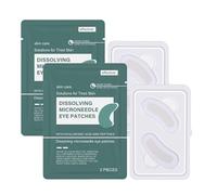 2 Piezas Dissolving Microneedle Eye Patches, Microneedle Disoluble Máscara De Ojos Con Ácido Hialurónico Y Péptidos, Reduce Arrugas Hinchazón, Parches Bajo Los Ojos Para Mujeres Hombres