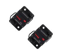 2 piezas Disyuntor Fusible 12V-36V 80A Negro Reinicio automático | Montaje en Panel, Fusible Fusibles Protectores, para Audio, Remolques, Motor Marino y Automoción