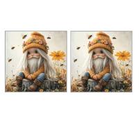 2 Piezas DIY Diamond Painting Kit para Adultos, Bee Girl, 5D Diamont Art, Mosaico Pintura Bordado, Adecuado para Niño Principiantes, Decoración de Dormitorio, Regalo para Niña, 90x90cm Z7YX-555