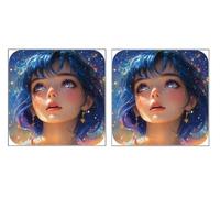 2 Piezas DIY Diamond Painting Kit para Adultos, Star Woman, 5D Diamont Art, Mosaico Pintura Bordado, Adecuado para Niño Principiantes, Decoración de Dormitorio, Regalo para Niña, 50x50cm Z7YX-837
