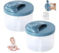 2 Piezas Dosificador Leche en Polvo, Dosificador Leche Bebe Portátil Porta Leche en Polvo Bebe con 4 Compartimentos para Viajes y la Vida Cotidiana