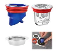 2 Piezas Drenaje de Piso de Ducha, 33-52mm Valvula Antiolores Piso Desagüe de Ducha, VáLvula de Drenaje Anti-Olor para Cocina,Núcleo de Alcantarillado Prevención Reflujo para Balcón, Cocina, Fregadero