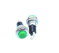 2 piezas DS-316 DS-314 interruptor de botón pequeño de 10MM sin bloqueo interruptor de bocina de timbre de reinicio automático interruptor eléctrico(DS-316 Green)