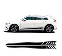 2 Piezas Editon AMG A35 A45 A45S Pegatina de faldón de Raya Lateral de Puerta, para Mercedes Benz W177 A Clase 2018 + A180 A220 A250 2023 lCI 2024