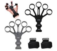 2 Piezas Ejercitador De Dedos,Dedos Extensor Exerciser,Entrenador De Dedos De Silicona, Con Protector De Muñeca,Fortalecedor De Manos,Para Mejorar La Función Y El Movimiento De Los Dedos