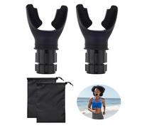 2 Piezas Ejercitador de Pulmón y 2 Piezas Bolsas de Almacenamiento Negras Set, Portátil Entrenador Respiratorio, Ajustable Entrenador Pulmonar para Mejorar la Capacidad Pulmonar