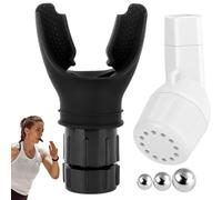 2 Piezas Ejercitador de Respiración y Dispositivo de Eliminación con 3 Pelotas Set, Ejercitador de Pulmón Portátil y Ajustable para Mejorar la Capacidad Pulmonar, la Fuerza Abdominal