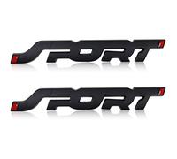 2 Piezas Emblema Sport, Sport 3D Etiqueta Engomada del Coche De Metal Calcomanías, Auto Car Trunger Sport Sport Letter (Black)
