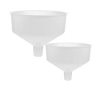 2 Piezas Embudo de Plástico de Boca Ancha, Boquilla 4,5 CM | Reutilizable Gran Caudal, Blanco Liso, para Cocina Profesional y Almacenamiento de Alimentos