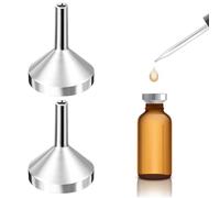 2 Piezas Embudo Pequeño Mini Embudos Acero Inoxidable Embudo Cocina Embudo Metálico para Rellenar, Atomizadores, Botellas de Cocina, Cosméticos Líquidos(Plata, Dia.18mm)