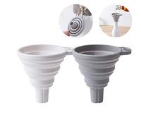 2 Piezas Embudo Plegable, Embudo Plegable de Gel de Silicona para Cocina, Embudo Plegable de Calidad Alimentaria, Embudo Cocina Gadget para Transferencia de Líquido y Polvo