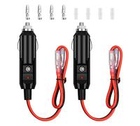 2 Piezas Encendedor de Cigarrillos Plug Cable Conector Macho para Mechero de Coche, Cigarette Lighter Socket for Car 12/24V con Cable 30cm