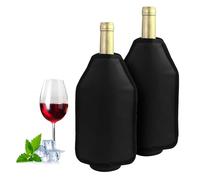 2 Piezas Enfriadora de Botella de Vino, Enfriador Rápido para Vino Cubierta Refrigeradora Wine Cooler de Gel Refrigerador Bolsa Enfriador para Vino Espumoso Champán Cerveza