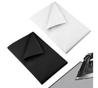 2 Piezas Entretela Termoadhesiva 1m x 2m Cortable Adhesivo de Una Cara 35g/m² Adhesivo Lavable a Máquina para Reforzar Ropa, Ideal para Costura, Manualidades y Proyectos de Moda (Blanco y Negro)