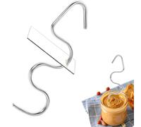 2 piezas Erdnussbutter Rührer Werkzeug, Edelstahl Erdnussbutter Mixer Nussbutter Rührwerkzeug, Marmeladen-Rührgerät, mezclador de 12 a 30 onzas Gläser, Erdnussbuttermixer Küchenhelfer