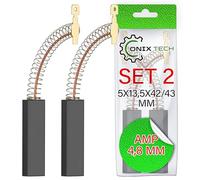 2 Piezas Escobillas Carbon de Motor Lavadora 5 х 13,5 х 42/43 mm con Сódigo Original 00616505 00631706 para Bosch - Garantía de 5 Años - ONIX TECH