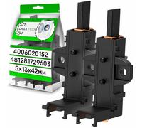 2 Piezas Escobillas Carbon para Motor Lavadora 42 х 13 х 5 mm con Código Original 4006020152 400602015/2 para AEG para Electrolux 481281719419 para Whirlpool - Garantía de 5 Años - ONIX TECH