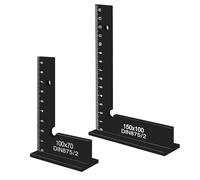 2 Piezas Escuadra Carpintero,Ángulos de Cerrajero,Escuadras Carpintero Metalicas para Trabajos Precisos en Construcción Metálica y Taller (150mm*100mm+100mm*70mm)