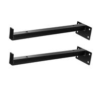 2 piezas Escuadras para Estantes con Estilo gancho,Soportes de Estante Invisibles Flotantes,Palomilla para estanterías de pared Metal,para Cocina Libros Estante Oculto (50cm,Black)