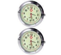 2 Piezas Esfera de Reloj de Enfermera de Cuarzo para Armar, Vidrio | Diseño Conciso, para Manual Diy, Compatible Reloj de Bolsillo y Correas, Visualización Clara