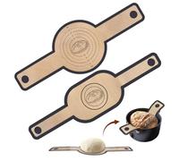 2 Piezas Eslinga de Silicona para Horno Holandés, Eslinga de Pan de Silicona Multifuncional, Alfombrilla Reutilizable para Hornear con Mango, Silicone Bread Sling para Horno, Masa (Redonda + Ovalada)